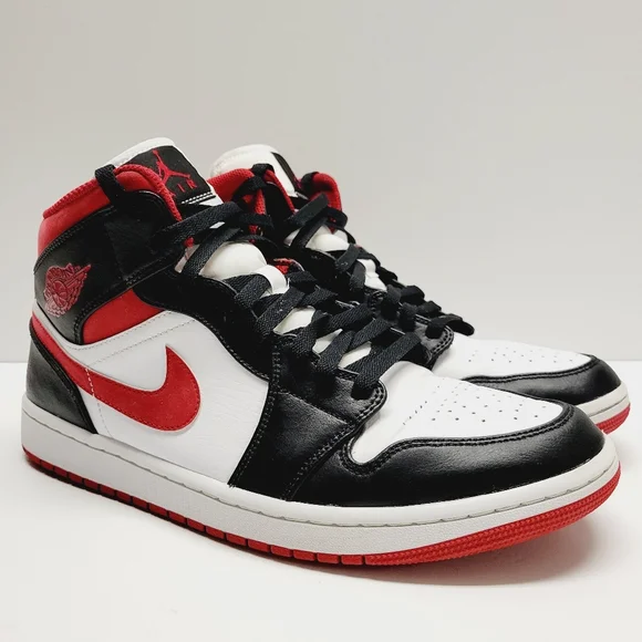 Nike AirJordan 1 mid Gym Red554724-122 Size 11